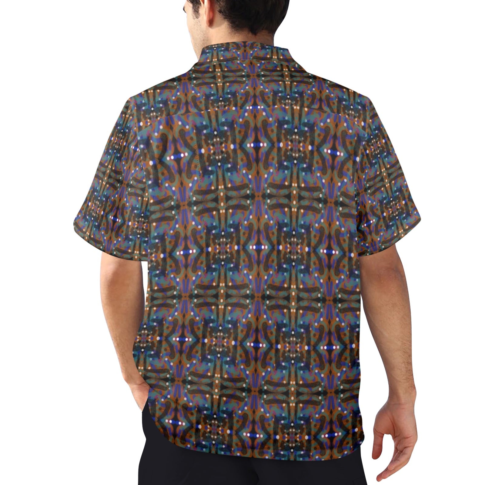 Men's All Over Print Hawaiian Shirt Made In USA Ships to USA Only