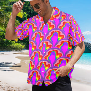 Men's All Over Print Hawaiian Shirt Made In USA Ships to USA Only