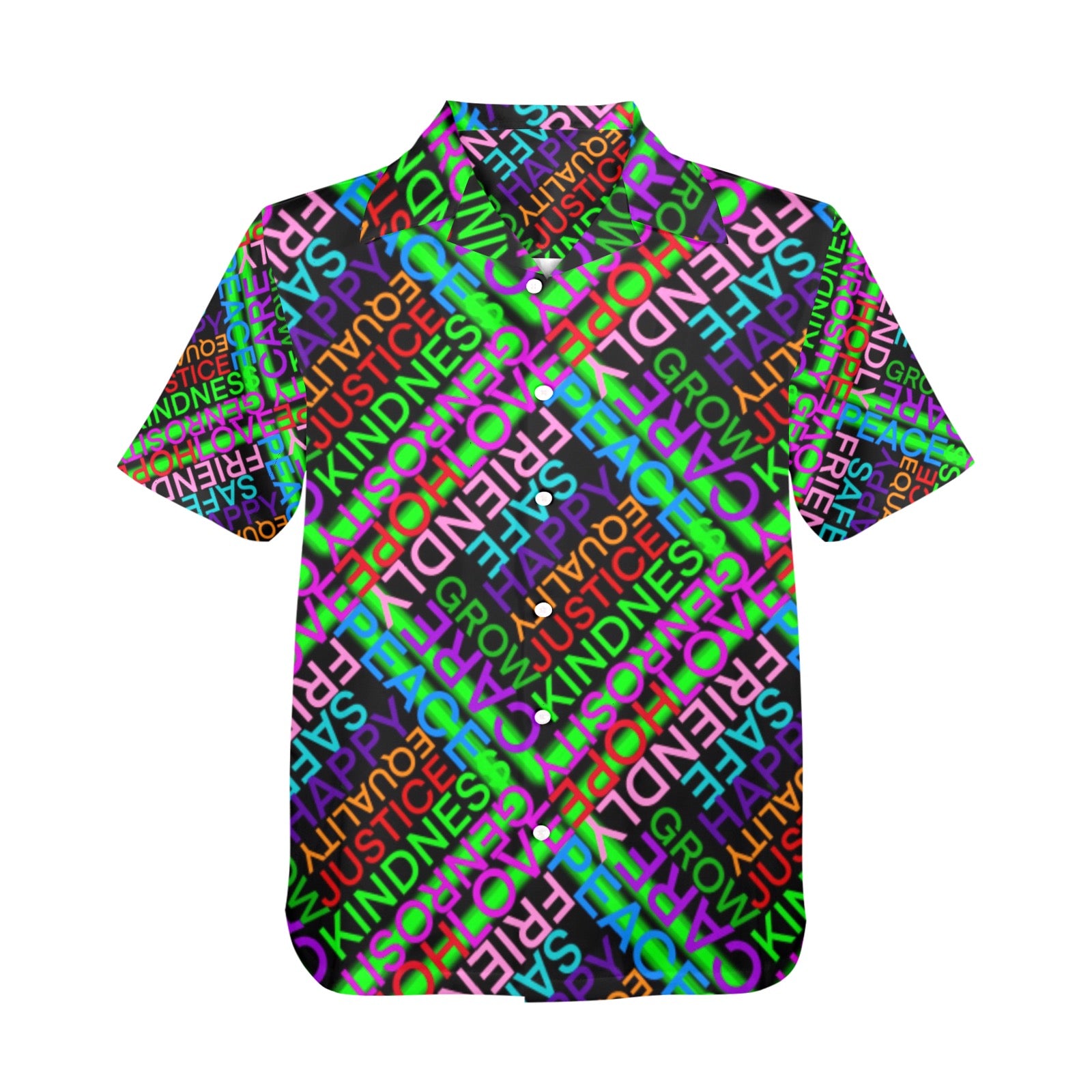 Men's All Over Print Hawaiian Shirt Made In USA Ships to USA Only
