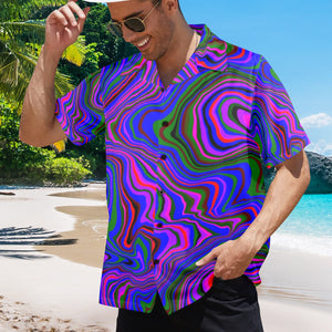 Men's All Over Print Hawaiian Shirt Made In USA Ships to USA Only