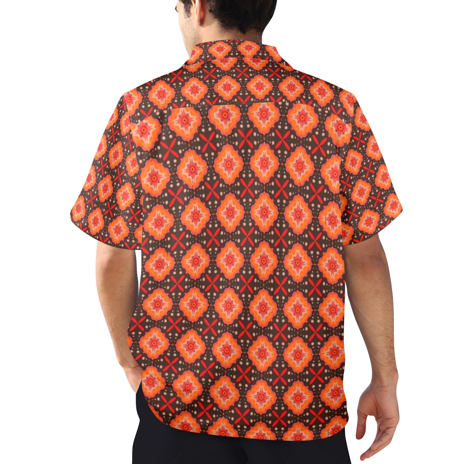 Men's All Over Print Hawaiian Shirt Made In USA Ships to USA Only