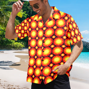 Men's All Over Print Hawaiian Shirt Made In USA Ships to USA Only