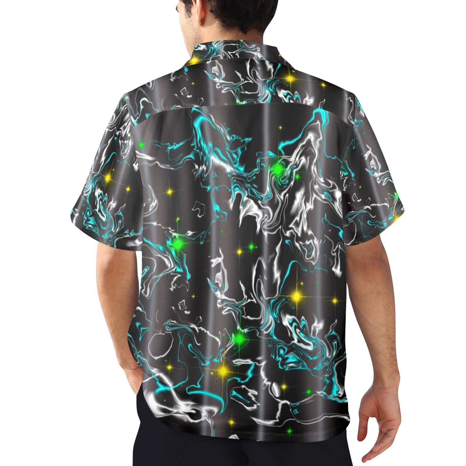 Men's All Over Print Hawaiian Shirt Made In USA Ships to USA Only