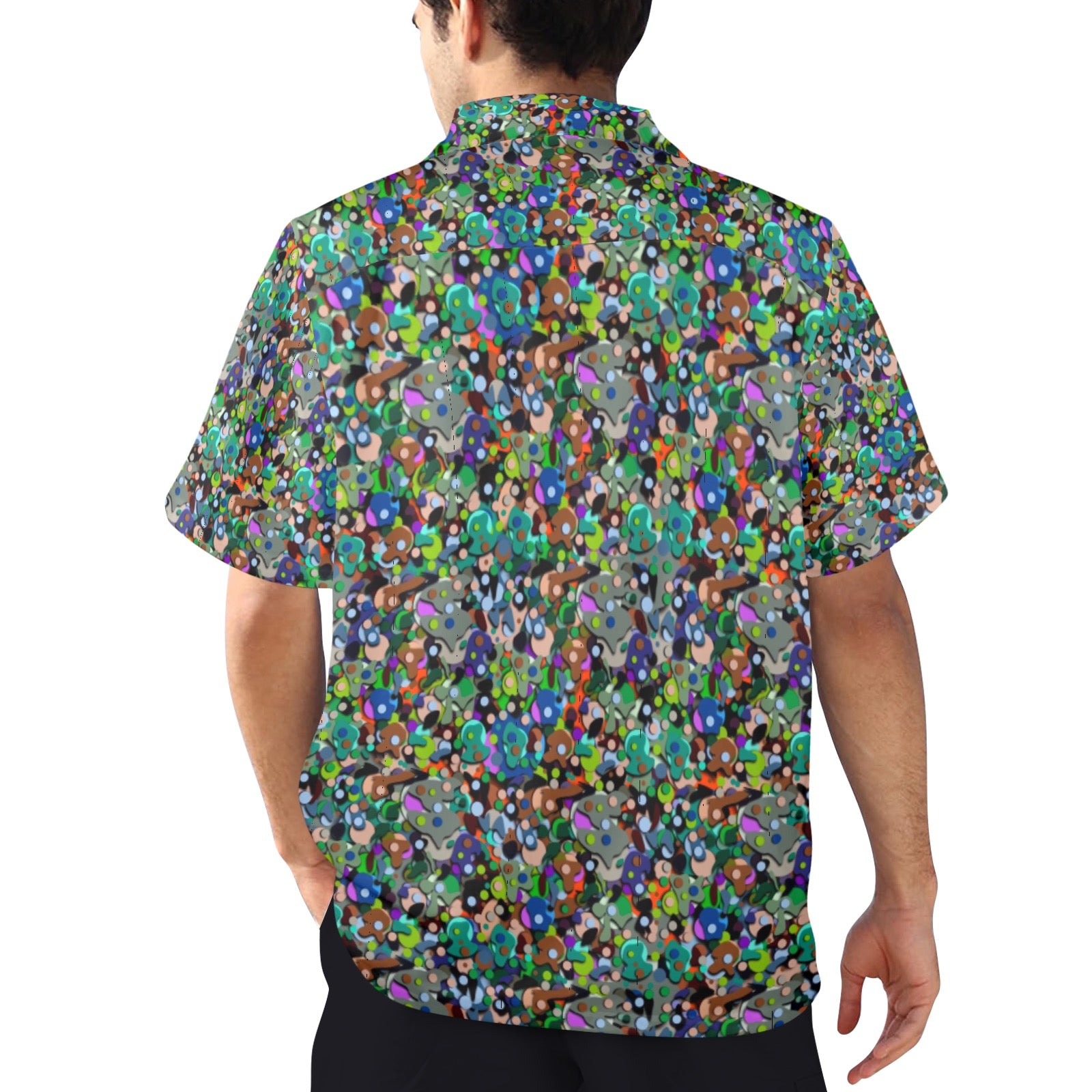 Men's All Over Print Hawaiian Shirt Made In USA Ships to USA Only
