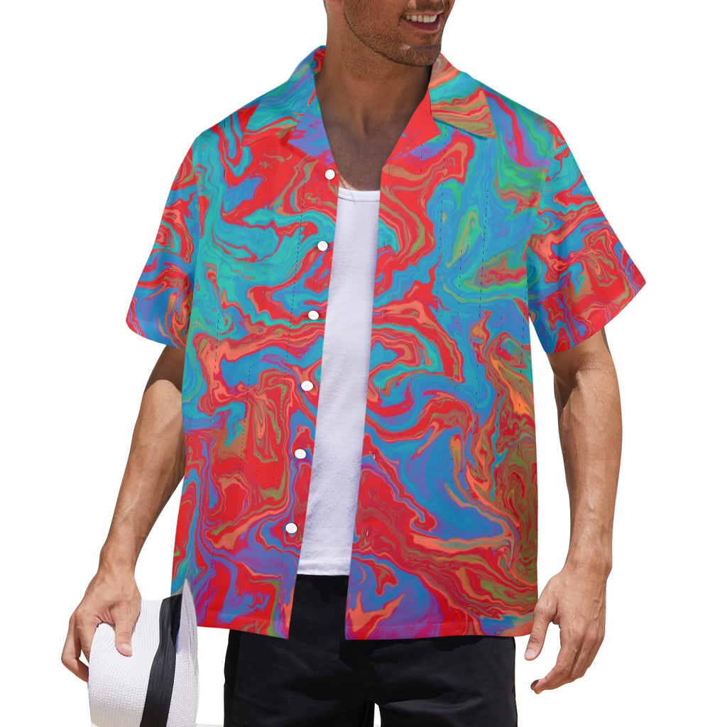 Men's All Over Print Hawaiian Shirt Made In USA Ships to USA Only