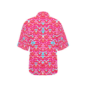 All Over Print Hawaiian Shirt for Women (T58)