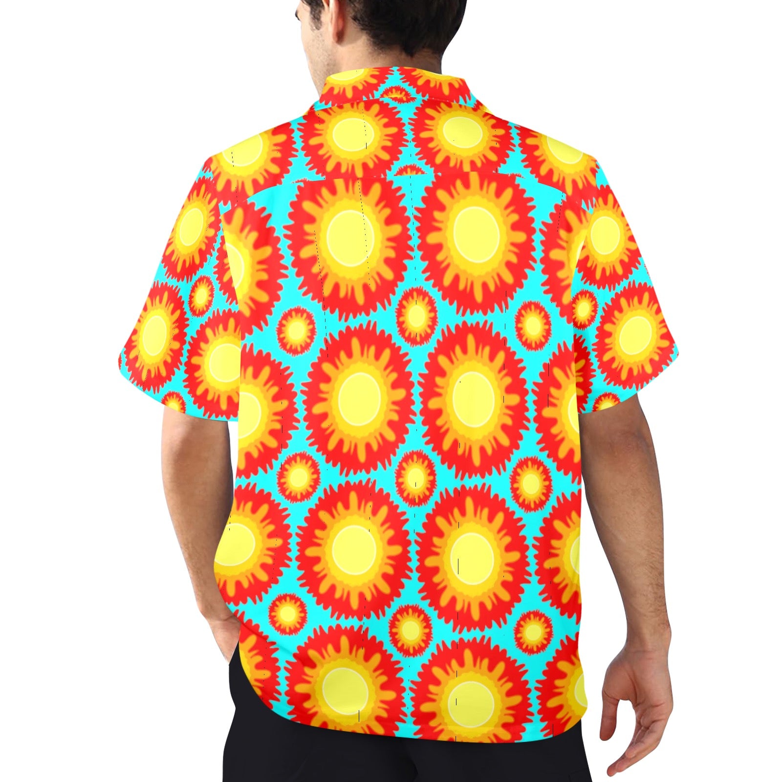Men's All Over Print Hawaiian Shirt Made In USA Ships to USA Only