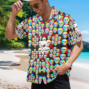 Men's All Over Print Hawaiian Shirt Made In USA Ships to USA Only