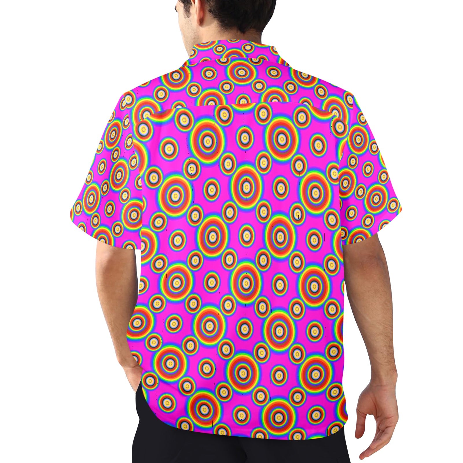 Men's All Over Print Hawaiian Shirt Made In USA Ships to USA Only