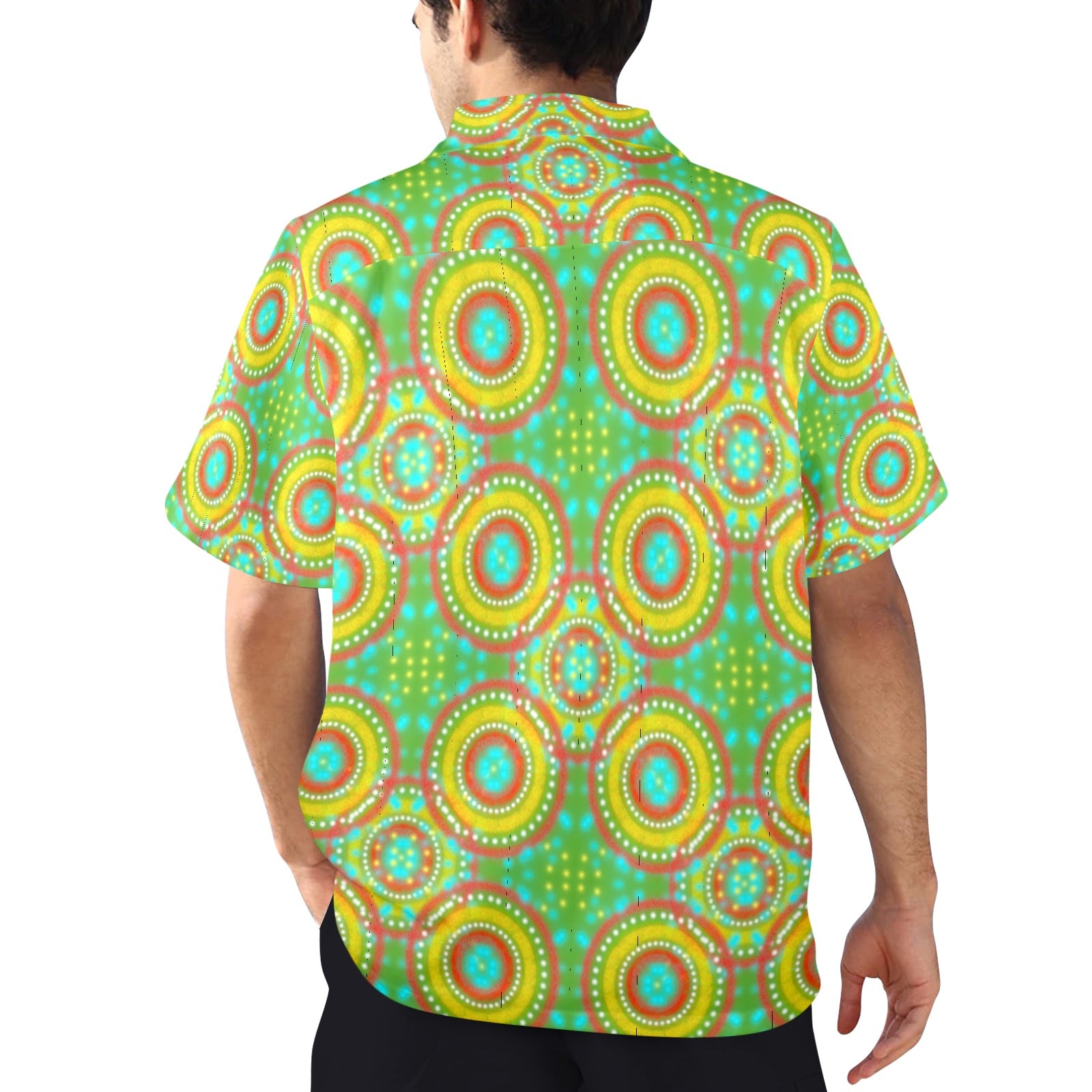 Men's All Over Print Hawaiian Shirt Made In USA Ships to USA Only