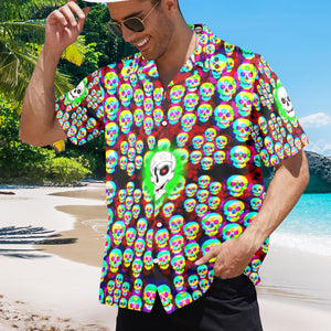 Men's All Over Print Hawaiian Shirt Made In USA Ships to USA Only
