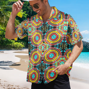 Men's All Over Print Hawaiian Shirt Made In USA Ships to USA Only
