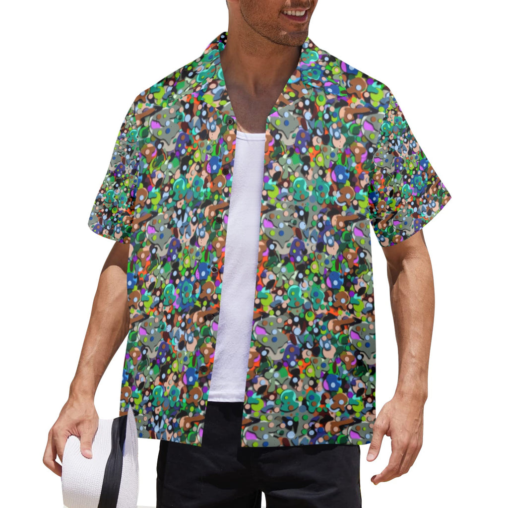 Men's All Over Print Hawaiian Shirt Made In USA Ships to USA Only