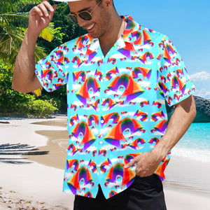 Men's All Over Print Hawaiian Shirt Made In USA Ships to USA Only